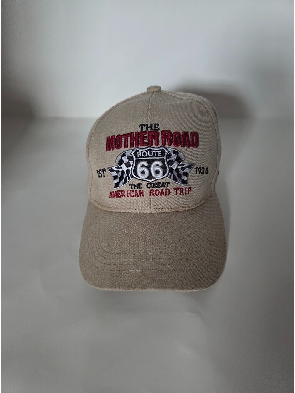 The Mother Road Route 66 American Road Trip Racing Hat Adjustable Strapback